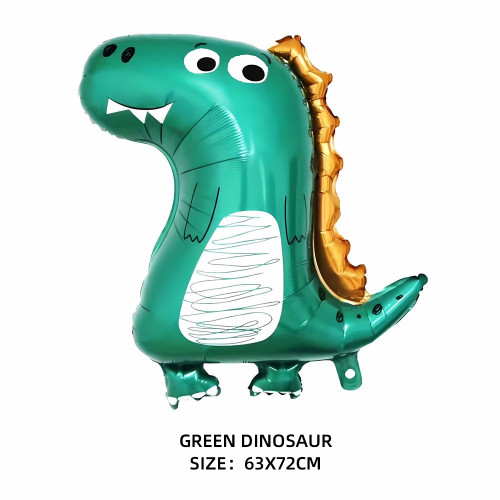 Crown Dinosaur Aluminum Foil Balloon Cute Cartoon Children's Birthday Supplies Party Decoration