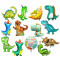 Crown Dinosaur Aluminum Foil Balloon Cute Cartoon Children's Birthday Supplies Party Decoration