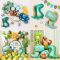 Crown Dinosaur Aluminum Foil Balloon Cute Cartoon Children's Birthday Supplies Party Decoration