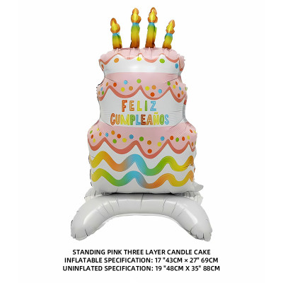 Hug Happy Birthday Cake Bear Foil Balloon, Pet Birthday Party  Decorations