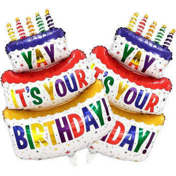 Happy Birthday Balloon Aluminum Foil Film Balloon Cake, Used for Party Decoration
