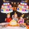 Happy Birthday Balloon Aluminum Foil Inflatable Polyester Film Balloon Cake, Used for Party Decoration