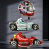 Racing balloons, tire balloons, checkered flag balloons, helmet balloons, party decorations