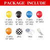Racing theme balloon arch and garland set, racing theme party decoration
