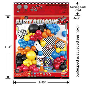 Racing theme balloon arch and garland set, racing theme party decoration