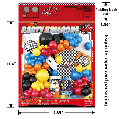 Racing theme balloon arch and garland set, racing theme party decoration