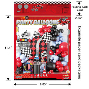 Racing theme balloon arch and garland set, racing theme party decoration