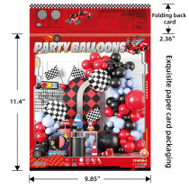 Racing theme balloon arch and garland set, racing theme party decoration