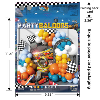 Racing theme balloon arch and garland set, racing theme party decoration