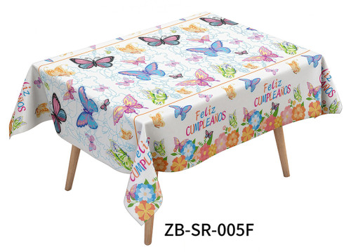 Birthday tablecloth, 72 x 54 inches rectangular tablecloth, party decoration