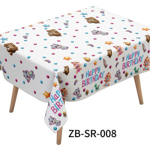 Birthday tablecloth, 72 x 54 inches rectangular tablecloth, party decoration