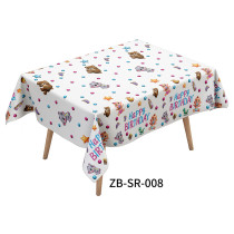 Birthday tablecloth, 72 x 54 inches rectangular tablecloth, party decoration