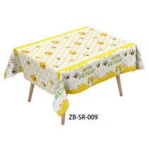 Birthday tablecloth, 72 x 54 inches rectangular tablecloth, party decoration