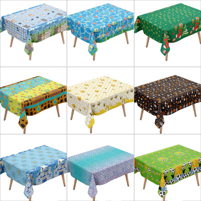 Birthday tablecloth, 72 x 54 inches rectangular tablecloth, party decoration