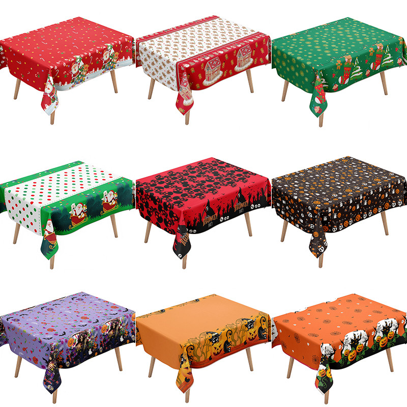 Christmas tablecloth, 72 x 54 inches rectangular tablecloth, party decoration