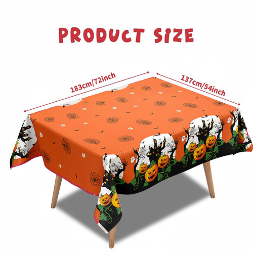 Halloween tablecloth, 72 x 54 inches rectangular tablecloth, party decoration