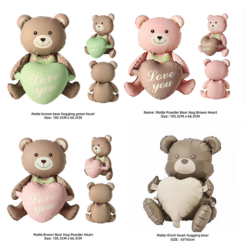 Matte Ins retro bear police car plane rainbow Party Decoration