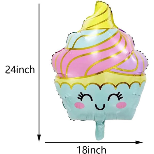 Ice Cream Cnady Foil Balloons Sweet Candy Foil Balloon for ice Cream Themed Party Decorations