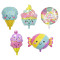 Ice Cream Cnady Foil Balloons Sweet Candy Foil Balloon for ice Cream Themed Party Decorations