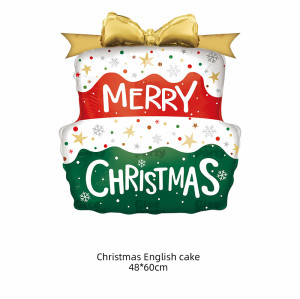 Santa's cane, reindeer, snowman, cartoon aluminum foil balloons, Christmas Party Decoration