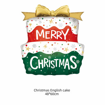 Santa's cane, reindeer, snowman, cartoon aluminum foil balloons, Christmas Party Decoration