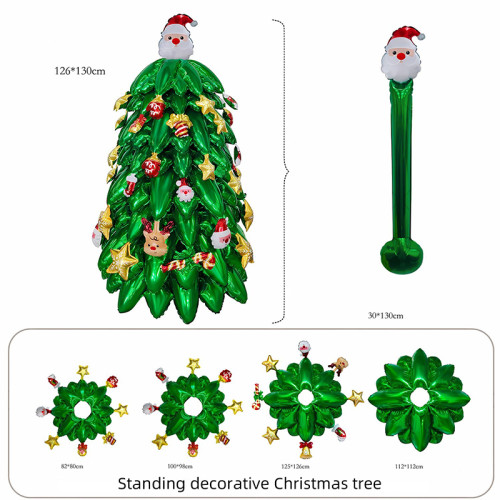 Santa's cane, reindeer, snowman, cartoon aluminum foil balloons, Christmas Party Decoration