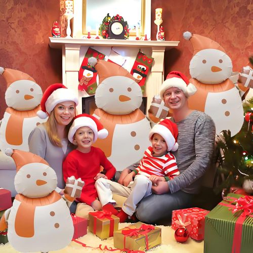 Santa's cane, reindeer, snowman, cartoon aluminum foil balloons, Christmas Party Decoration