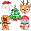 Santa's cane, reindeer, snowman, cartoon aluminum foil balloons, Christmas Party Decoration