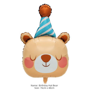 Children's tiger, koala, lion, cartoon animal aluminum foil balloon for birthday party decoration