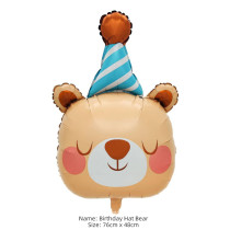 Children's tiger, koala, lion, cartoon animal aluminum foil balloon for birthday party decoration