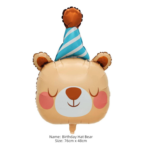 Children's tiger, koala, lion, cartoon animal aluminum foil balloon for birthday party decoration