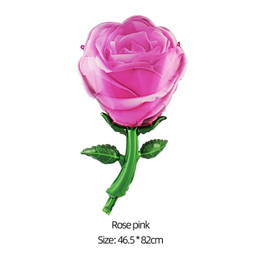 Valentine's Day Rose Hugging Love Bear Confession Aluminum Balloon Party Decoration