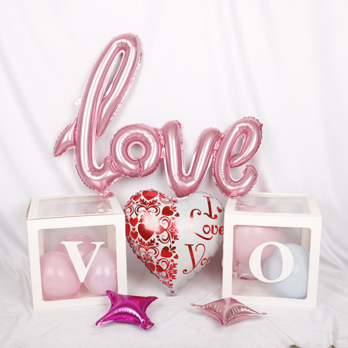 I Love You Letter Love  Foil Balloon Valentine's Day Wedding  Anniversary Party Decoration