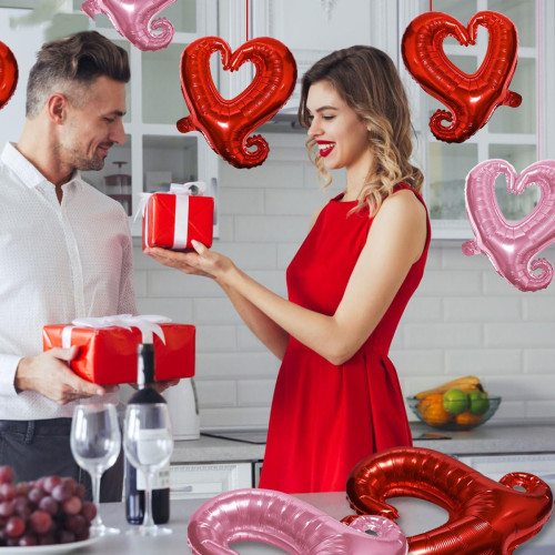 Valentine's Day Rose Hugging Love Bear Confession Aluminum Balloon Party Decoration