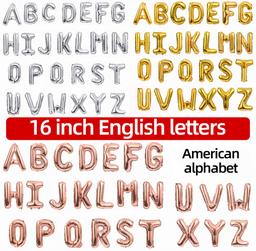 16 Inches A-Z Letter Balloons –Party Decorations, Birthday, Graduation and Hanging Alphabet Banners