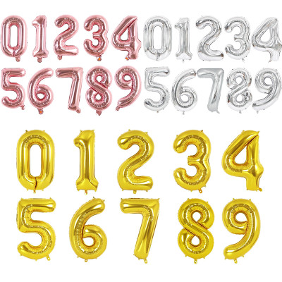 16 inch 0-9 aluminum foil balloon digital balloon anniversary baby shower party decoration
