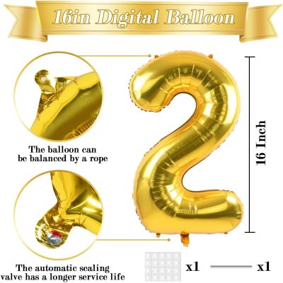 16 inch 0-9 aluminum foil balloon digital balloon anniversary baby shower party decoration