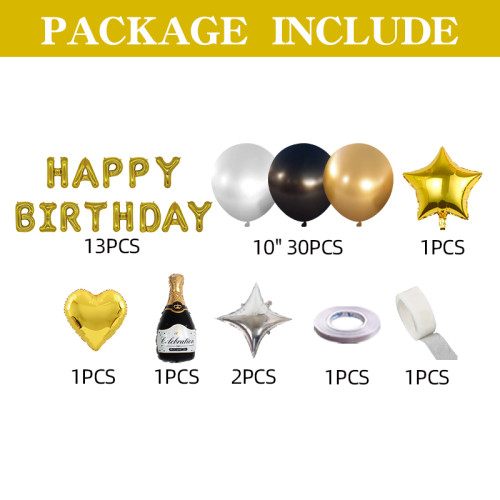 Happy Birthday Boys and Girls Scene Decoration Balloon 18th Anniversary Atmosphere Party Decoration
