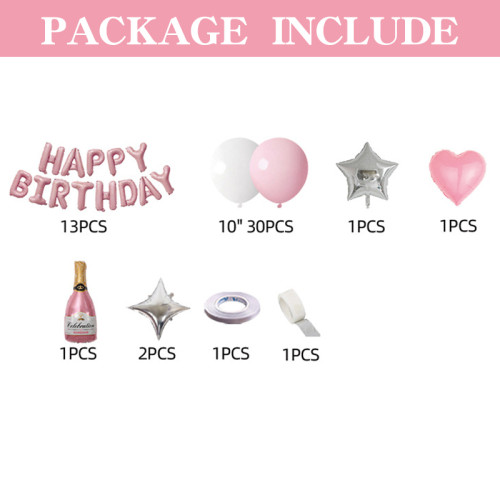 Happy Birthday Boys and Girls Scene Decoration Balloon 18th  Anniversary Atmosphere Party Decoration