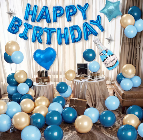 Happy Birthday Boys and Girls Scene Decoration Balloon 18th Anniversary Atmosphere Party Decoration