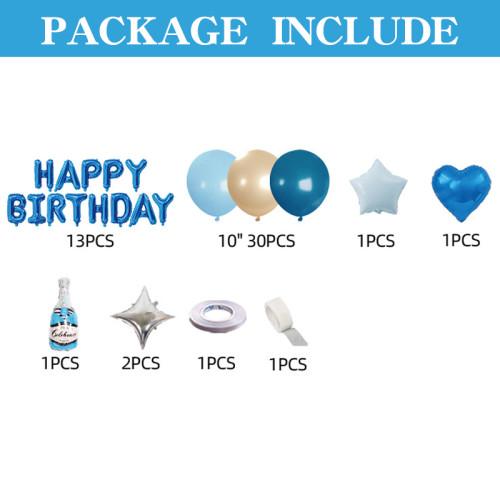 Happy Birthday Boys and Girls Scene Decoration Balloon 18th Anniversary Atmosphere Party Decoration