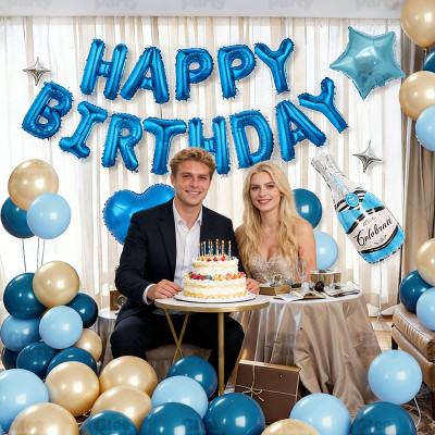 Happy Birthday Boys and Girls Scene Decoration Balloon 18th Anniversary Atmosphere Party Decoration