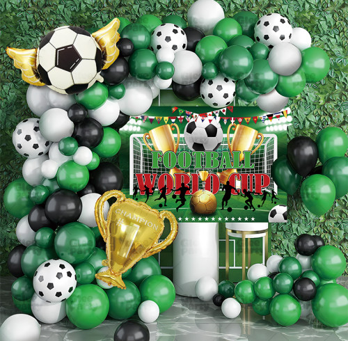 Soccer Balloon Set green balloon arch set,  for baby shower, birthday, football party decoration