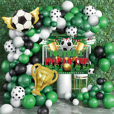 Soccer Balloon Set green balloon arch set,  for baby shower, birthday, football party decoration