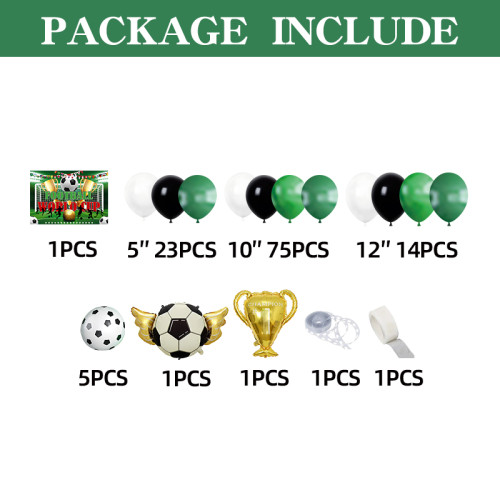 Soccer Balloon Set green balloon arch set, for baby shower, birthday, football party decoration