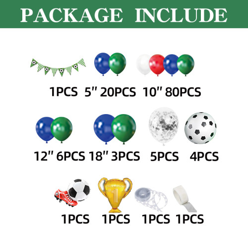Soccer Balloon Set green balloon arch set, for baby shower, birthday, football party decoration