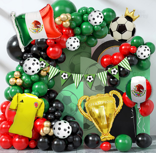 Soccer Balloon Set green balloon arch set,  for baby shower, birthday, football party decoration