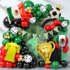 Soccer Balloon Set green balloon arch set,  for baby shower, birthday, football party decoration