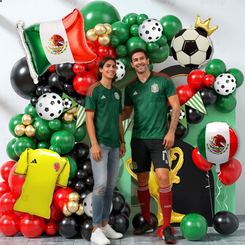 Soccer Balloon Set green balloon arch set, for baby shower, birthday, football party decoration