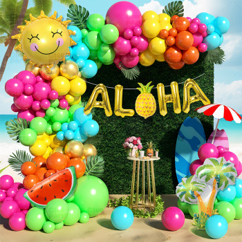 Summer beach Aloha swimming pool birthday and baby baptism  Balloon Set